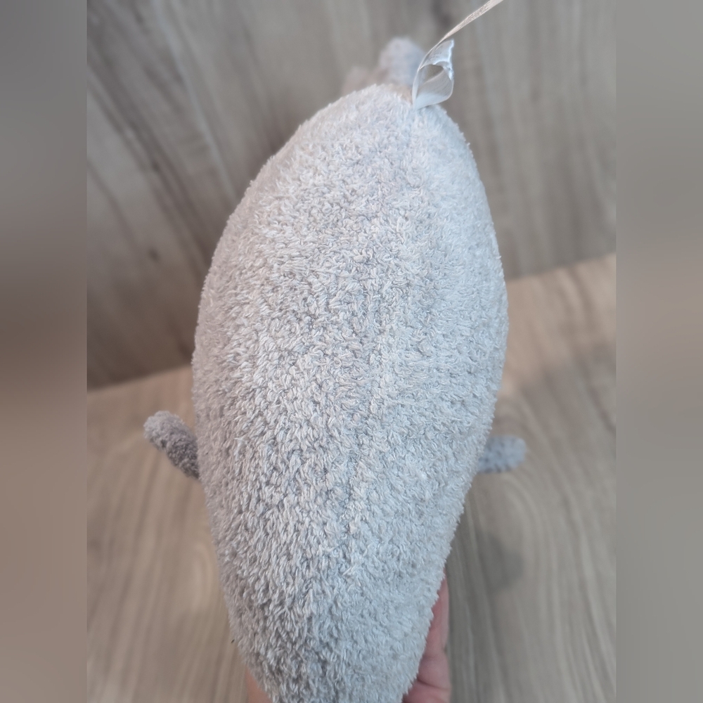 Barefoot Dreams CozyChic Buddie Fish Gray Plush Pillow Stuffed Animal - Picture 6 of 9